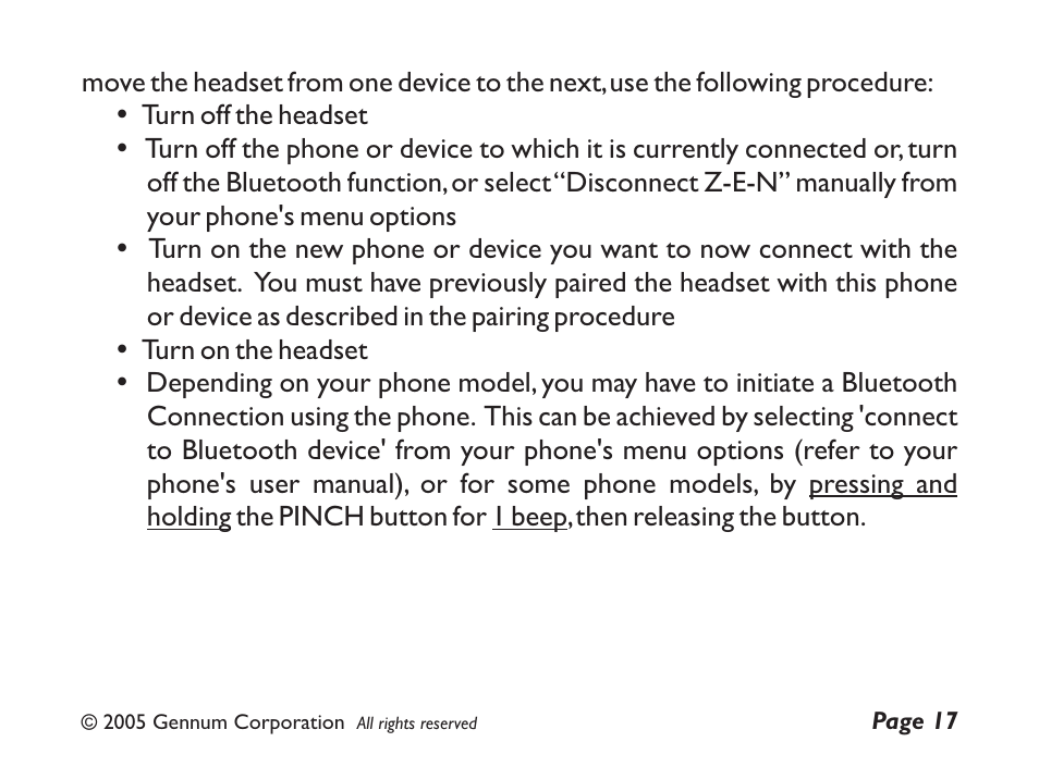 GENNUM Z-280 User Manual | Page 17 / 44