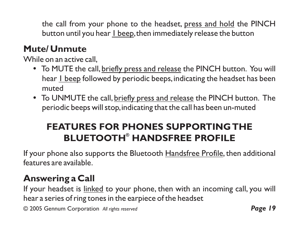 GENNUM Z-280 User Manual | Page 19 / 44