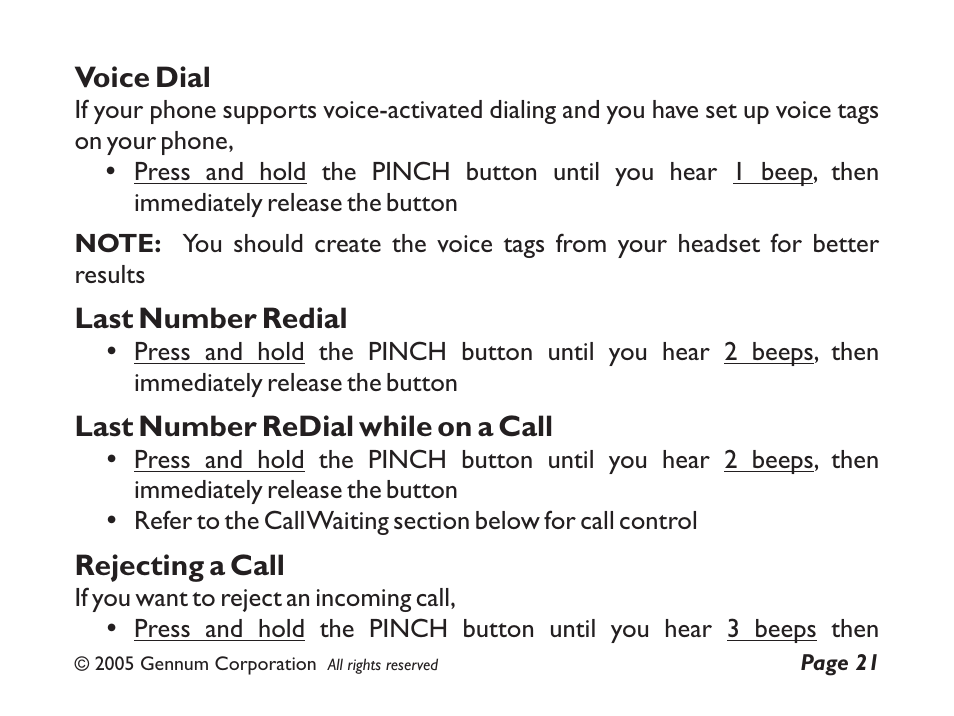 GENNUM Z-280 User Manual | Page 21 / 44