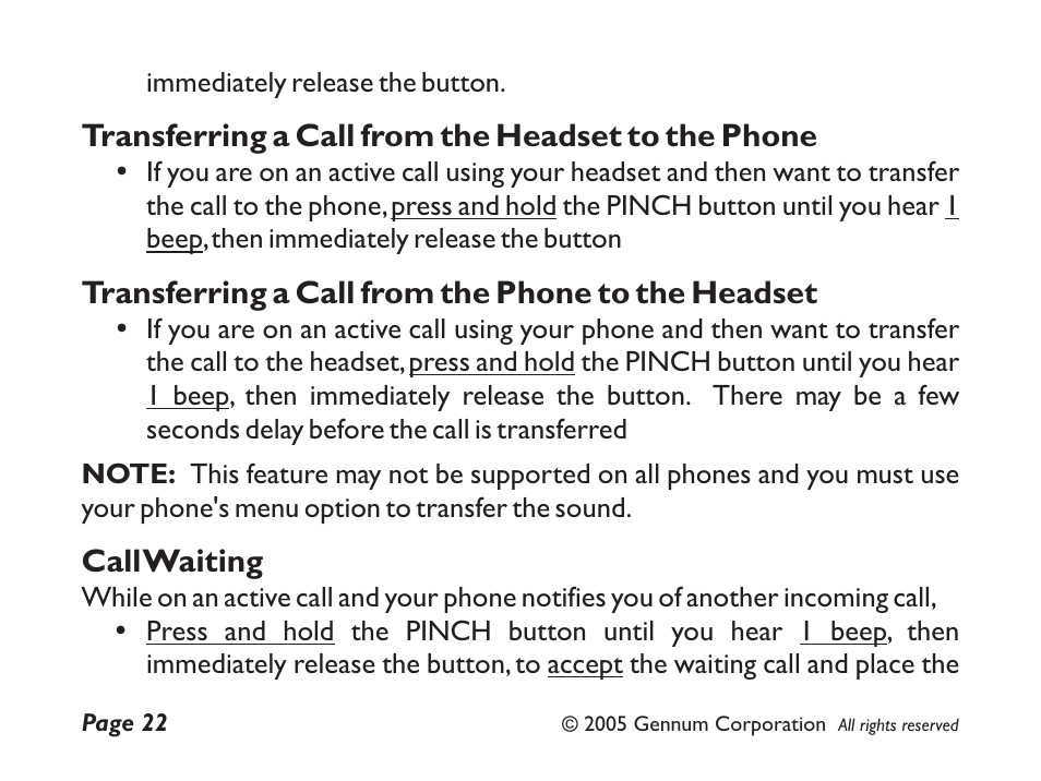 GENNUM Z-280 User Manual | Page 22 / 44