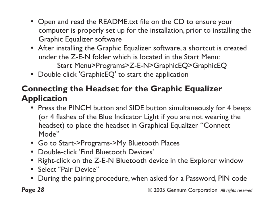GENNUM Z-280 User Manual | Page 28 / 44