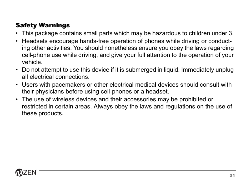 Safety warnings | GENNUM 5000 User Manual | Page 21 / 28