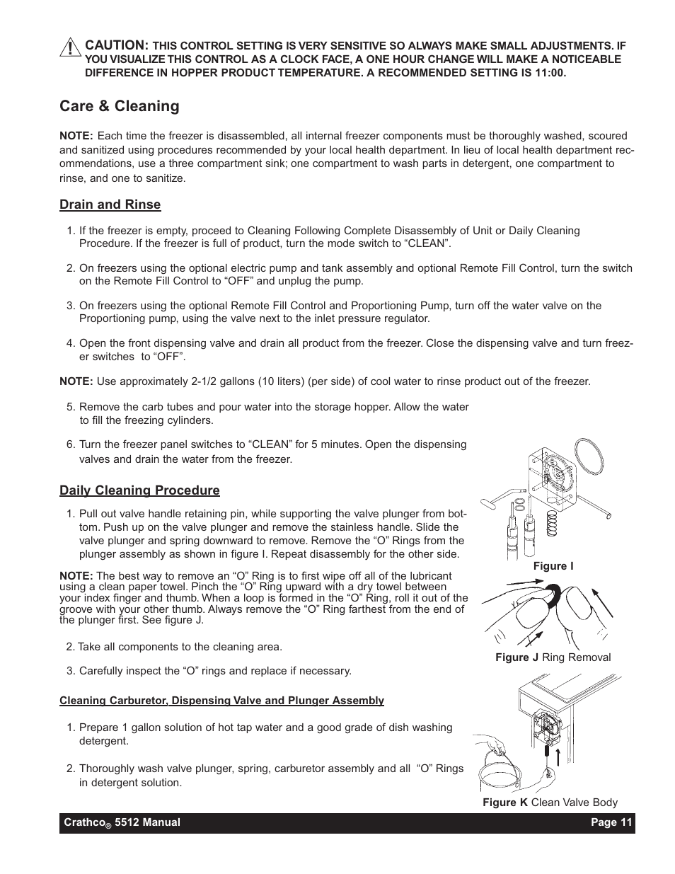 Care & cleaning | Grindmaster 5512 User Manual | Page 11 / 44