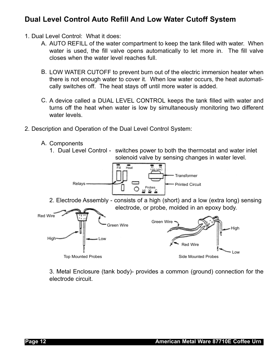 Grindmaster AMERICAN METAL WARE 87710 User Manual | Page 11 / 26