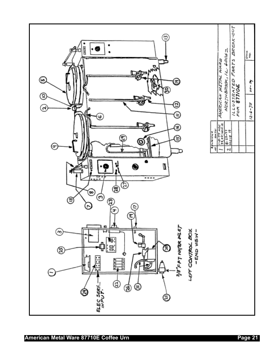 Grindmaster AMERICAN METAL WARE 87710 User Manual | Page 20 / 26