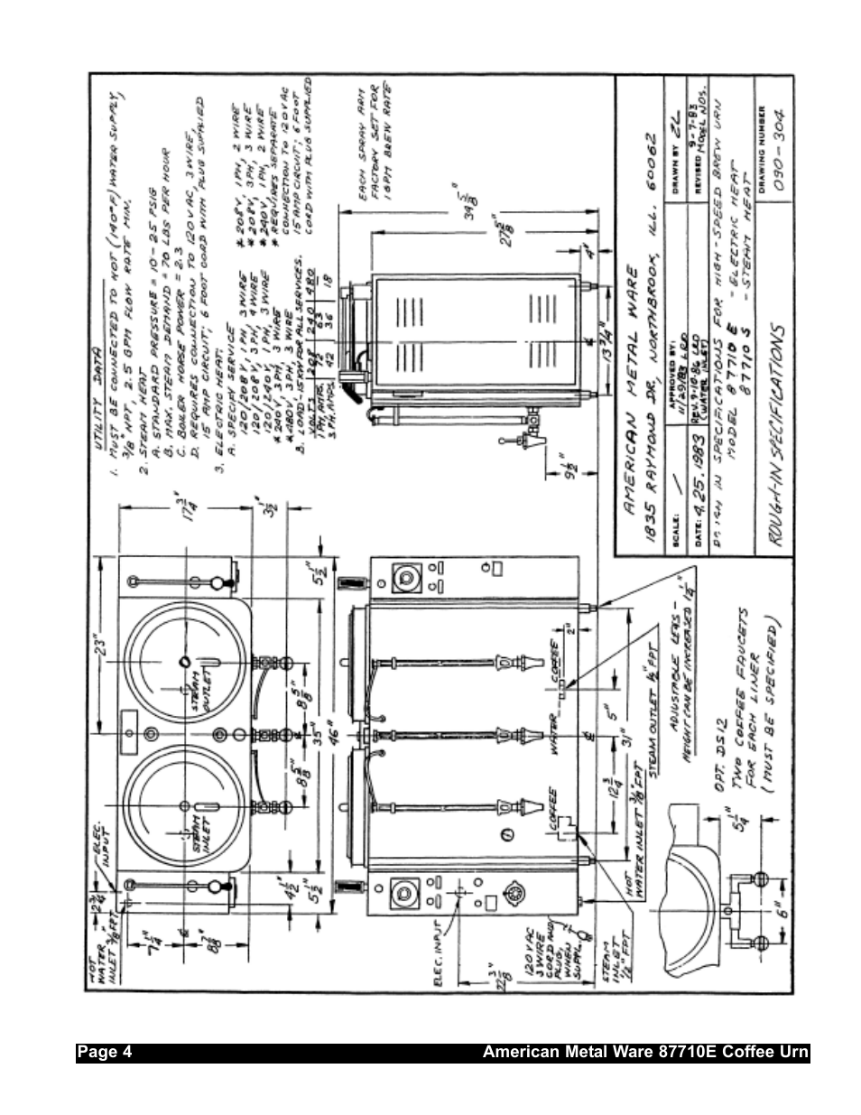 Grindmaster AMERICAN METAL WARE 87710 User Manual | Page 3 / 26