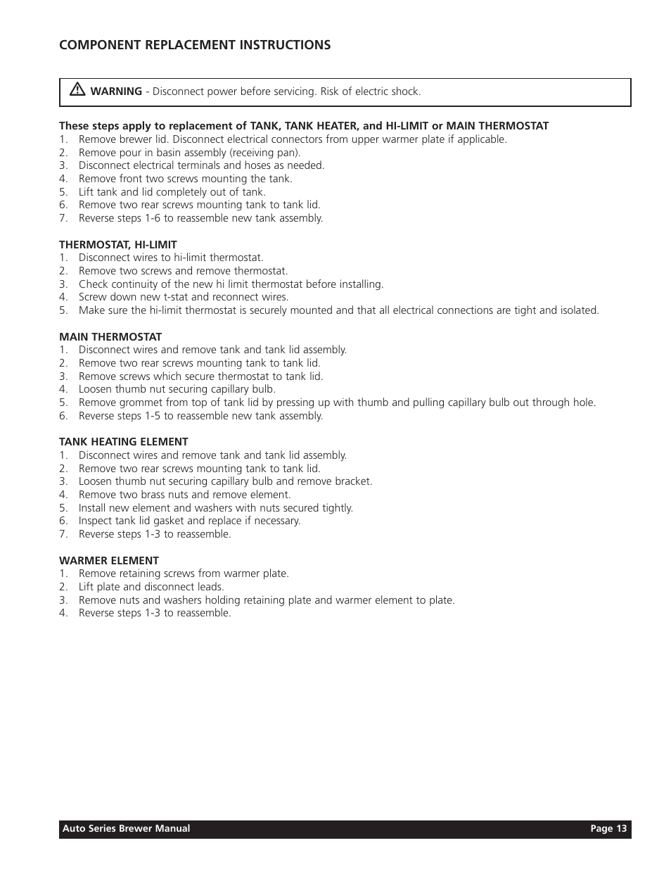 Grindmaster AT-2W/AT-2WE User Manual | Page 13 / 16