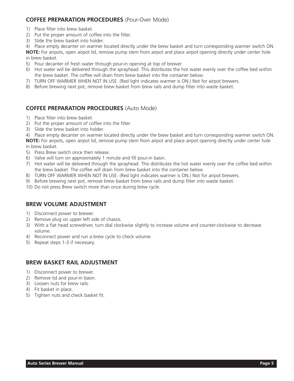 Grindmaster AT-2W/AT-2WE User Manual | Page 5 / 16