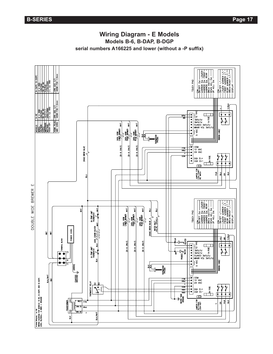 Grindmaster Insulated Decanter Brewer AMW B-Series User Manual | Page 17 / 24