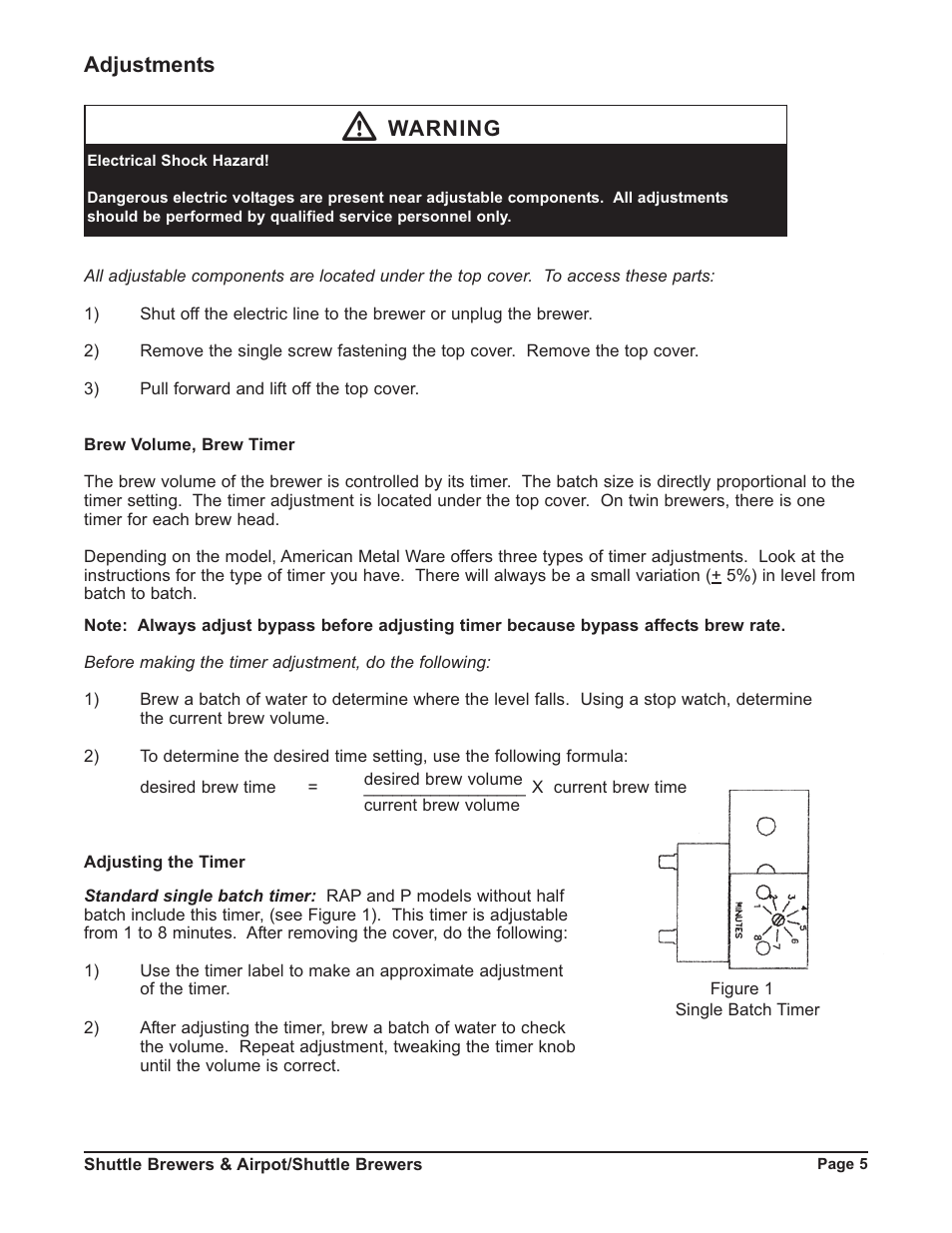 Grindmaster RAPS400E User Manual | Page 5 / 36