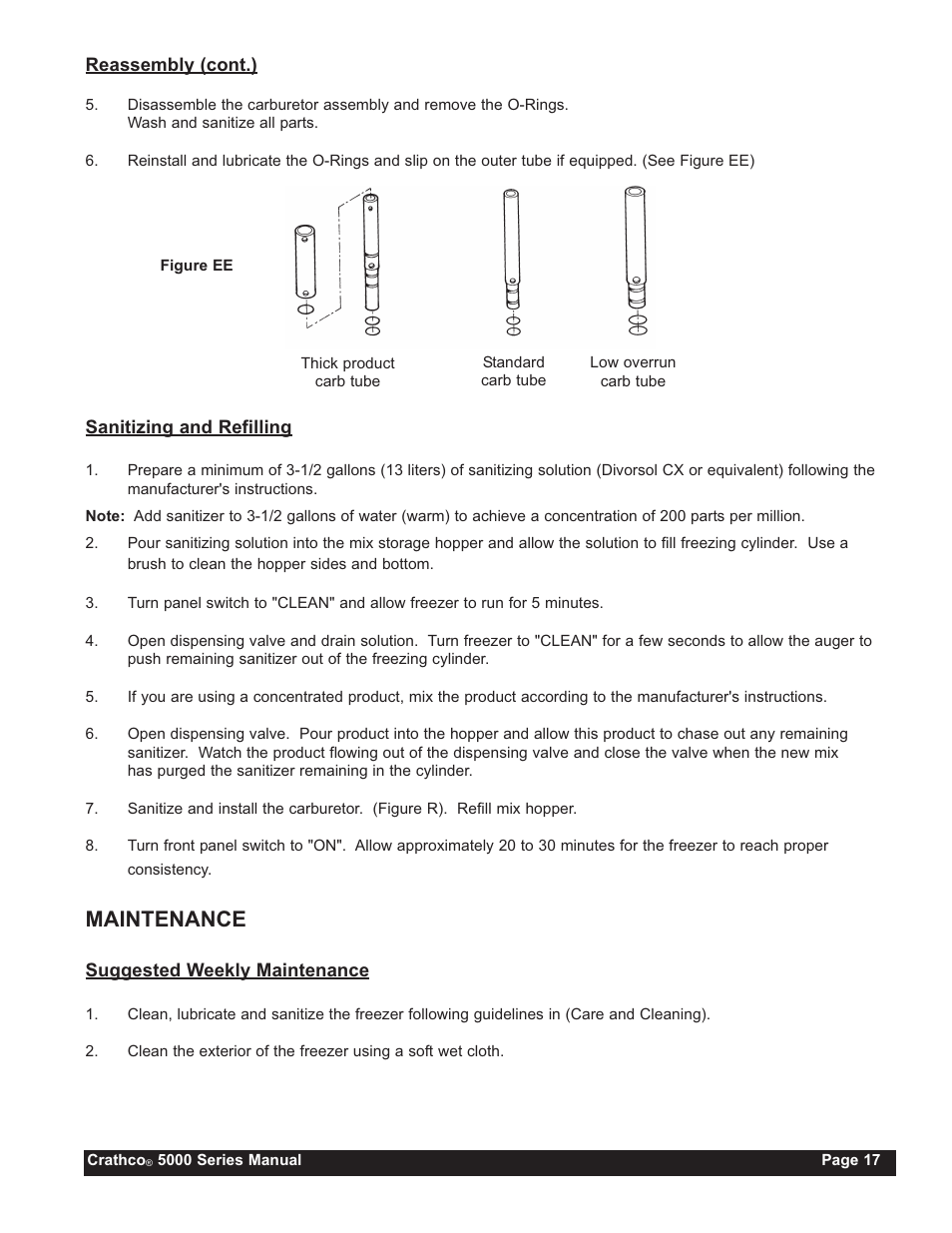 Maintenance | Grindmaster CRATHCO 5941 User Manual | Page 17 / 72