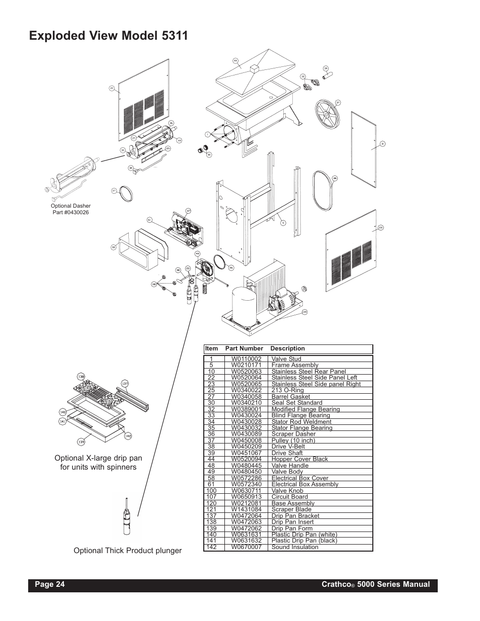 Exploded view model 5311 | Grindmaster CRATHCO 5941 User Manual | Page 24 / 72