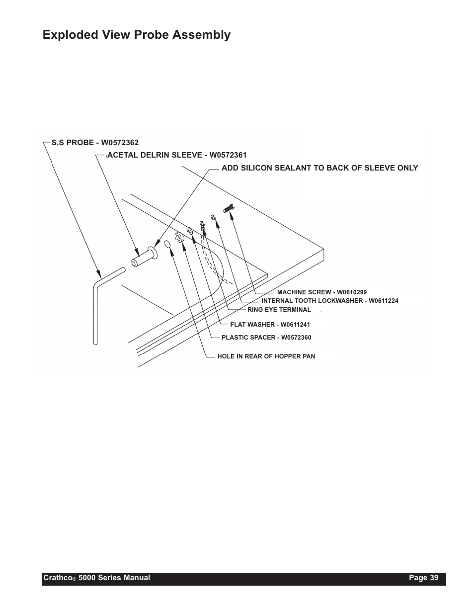 Exploded view probe assembly | Grindmaster CRATHCO 5941 User Manual | Page 39 / 72