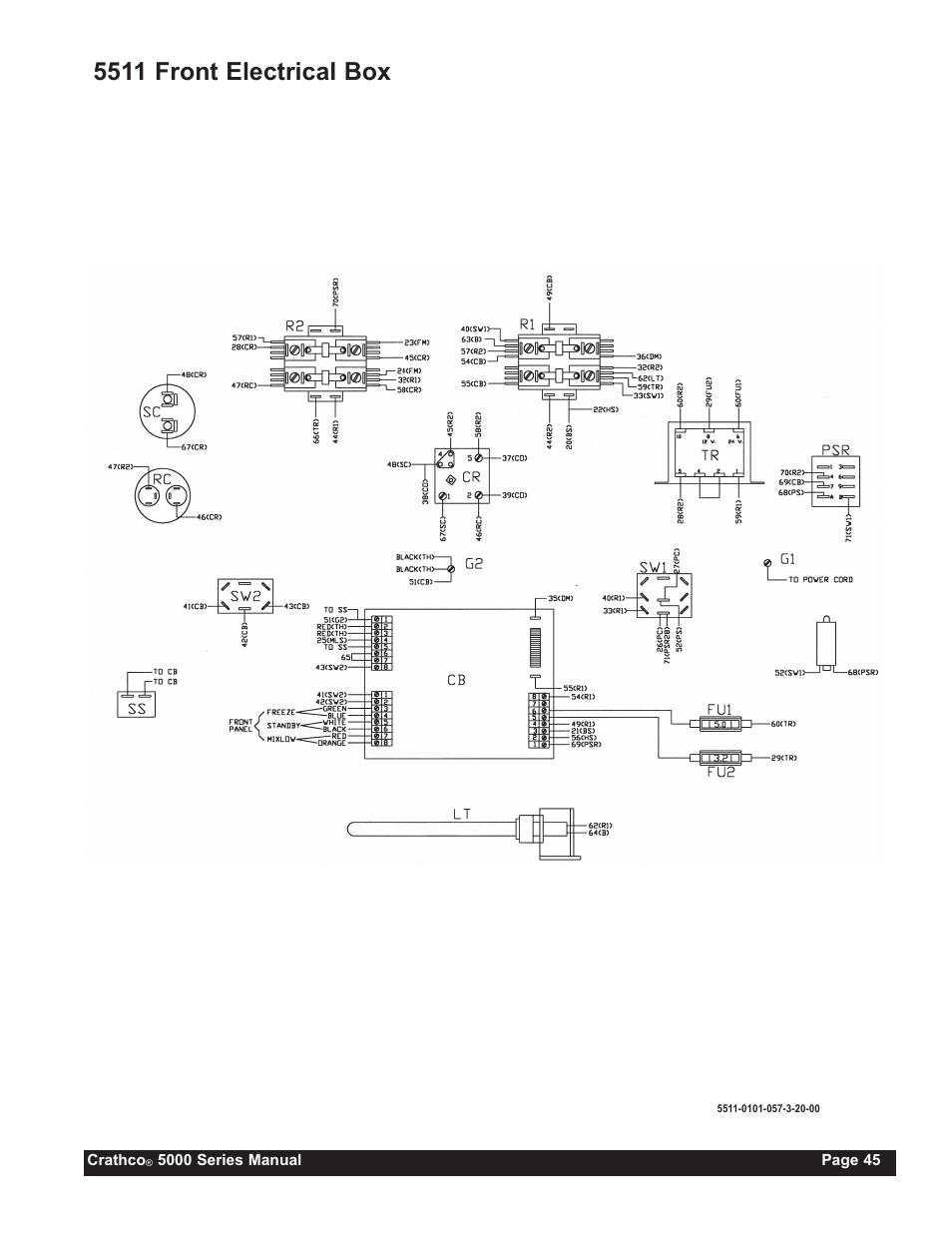 5511 front electrical box | Grindmaster CRATHCO 5941 User Manual | Page 45 / 72