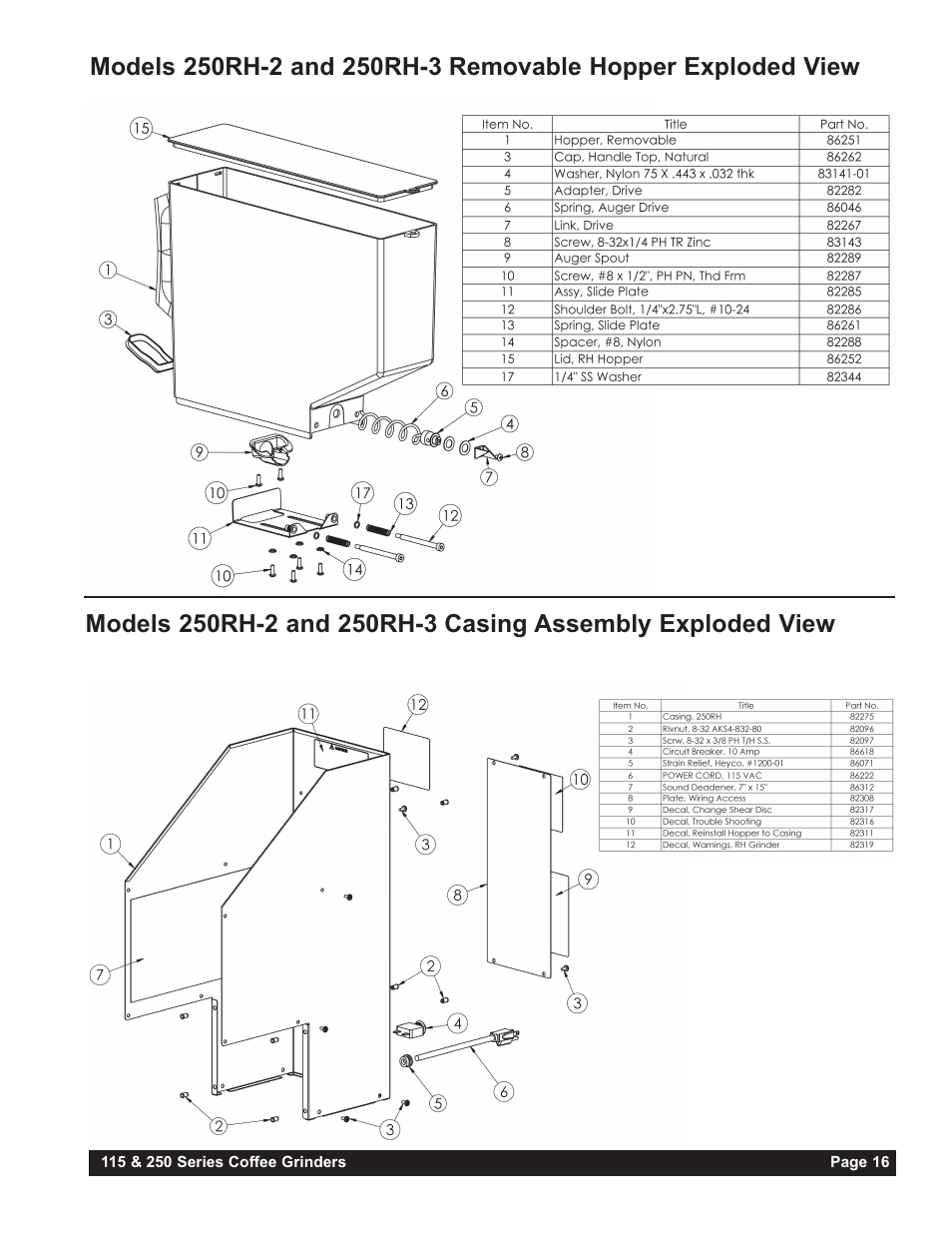 Grindmaster 250RH-3 User Manual | Page 17 / 24