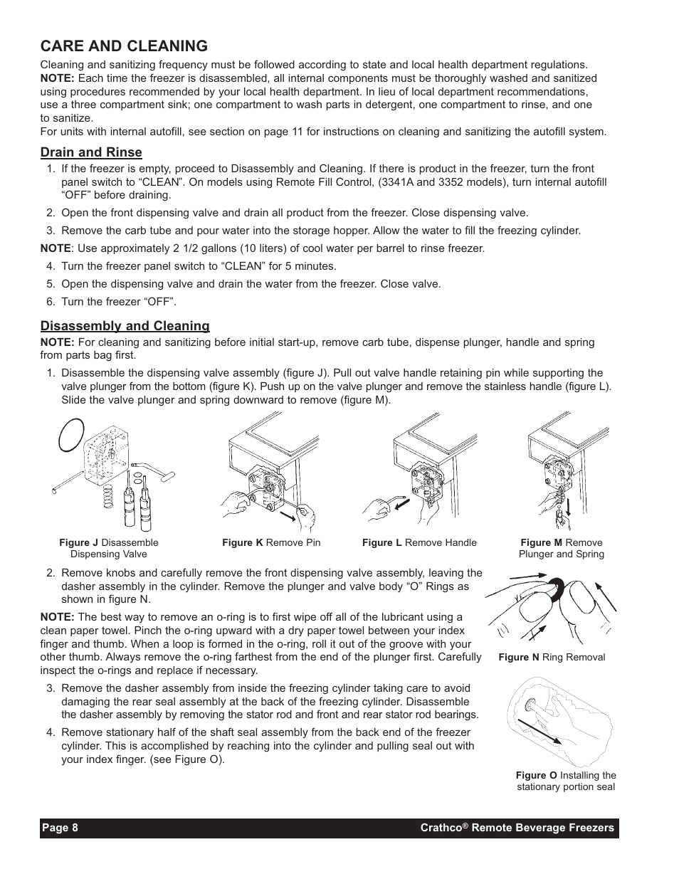 Care and cleaning | Grindmaster 3341A User Manual | Page 10 / 40