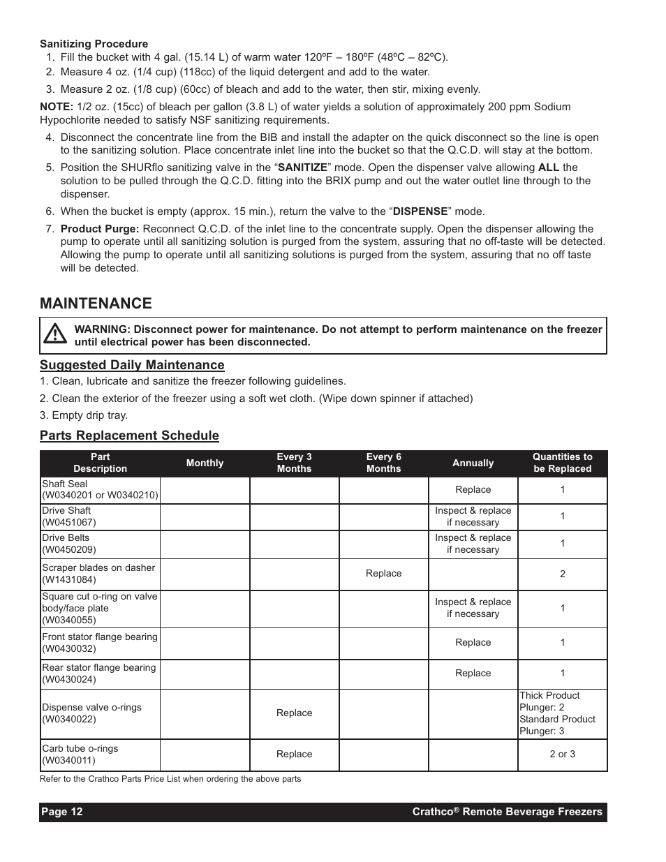 Maintenance | Grindmaster 3341A User Manual | Page 14 / 40
