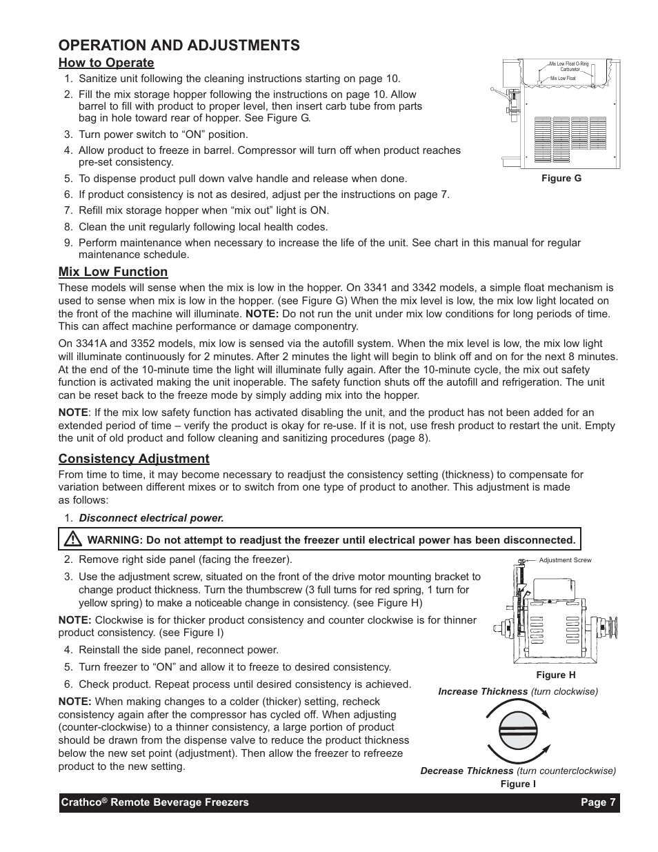 Operation and adjustments | Grindmaster 3341A User Manual | Page 9 / 40