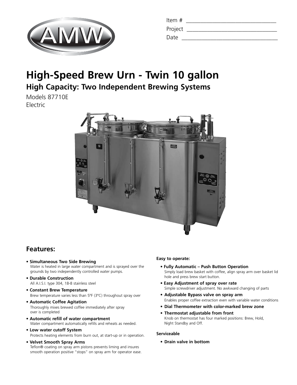 Grindmaster 87710E User Manual | 2 pages