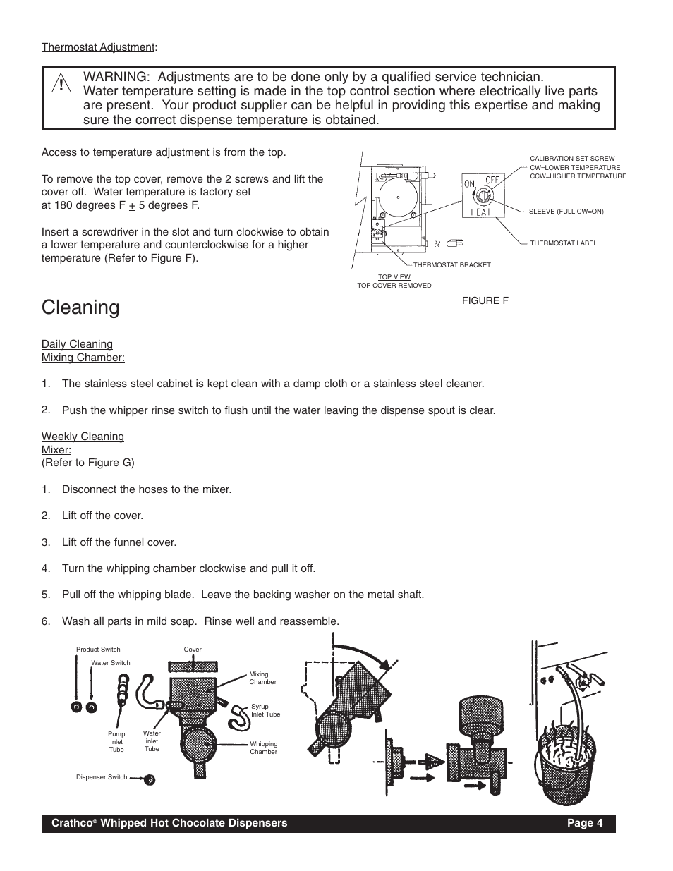 Cleaning | Grindmaster CRATHCO HC-2 User Manual | Page 7 / 16