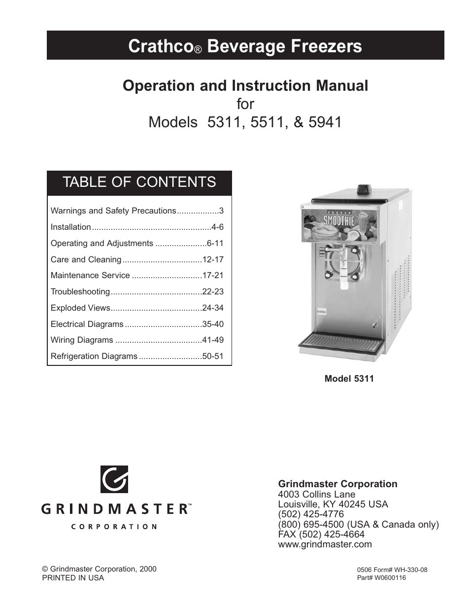 Grindmaster 5311 User Manual | 52 pages