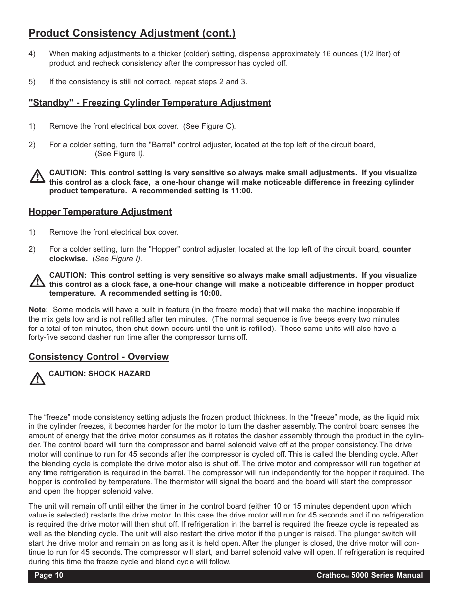 Product consistency adjustment (cont.) | Grindmaster 5311 User Manual | Page 10 / 52