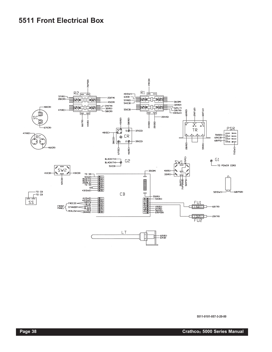 5511 front electrical box | Grindmaster 5311 User Manual | Page 38 / 52