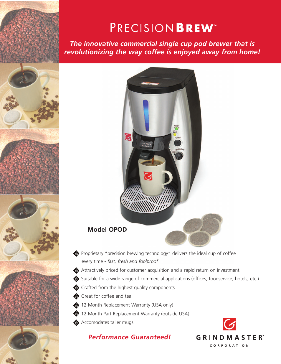 Grindmaster OPOD User Manual | 2 pages