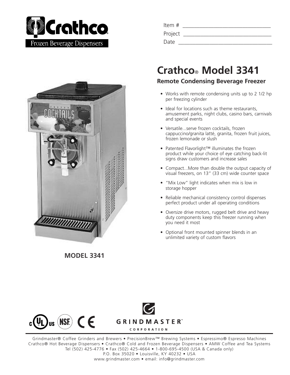 Grindmaster 3341 User Manual | 2 pages