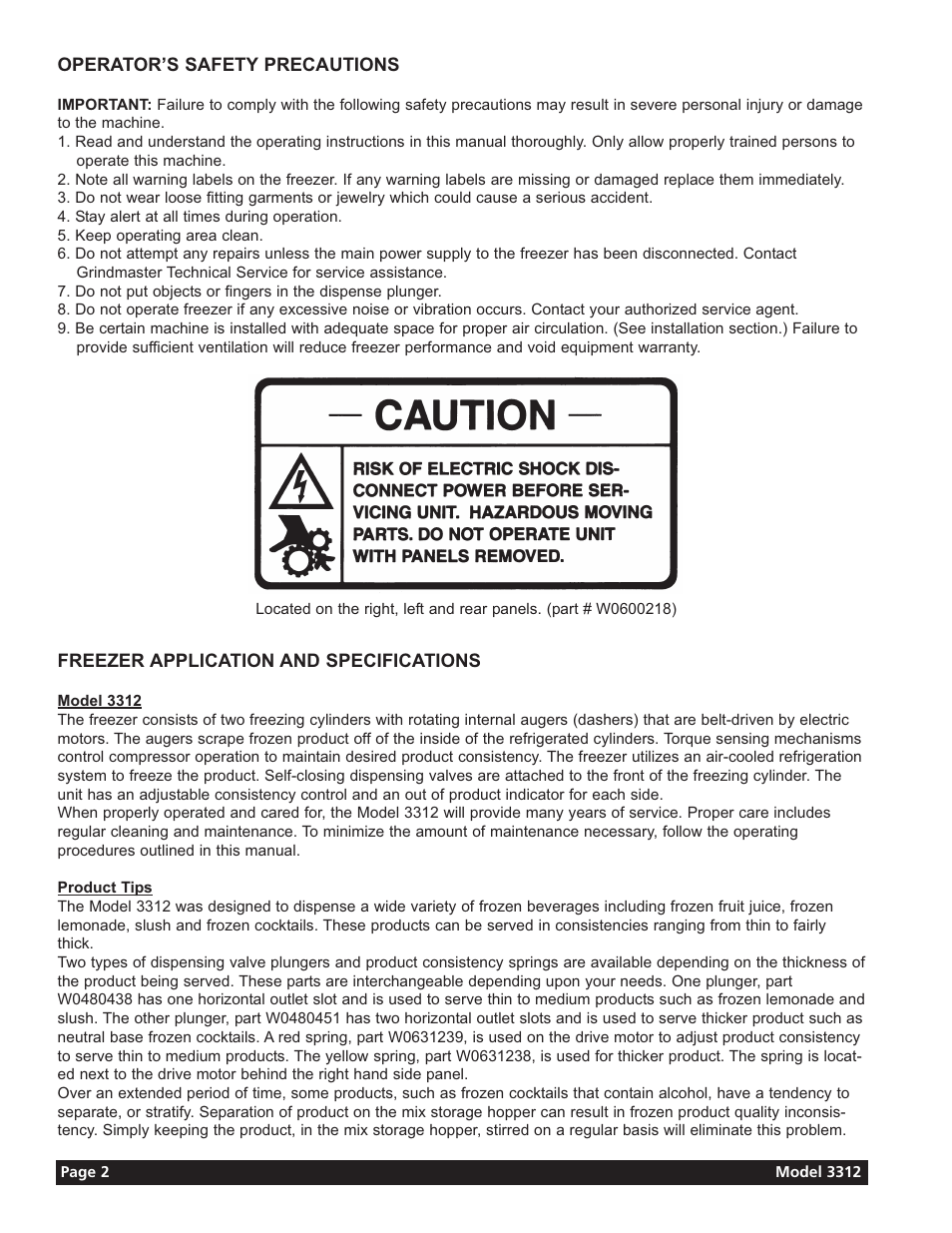 Grindmaster 3312 User Manual | Page 4 / 36