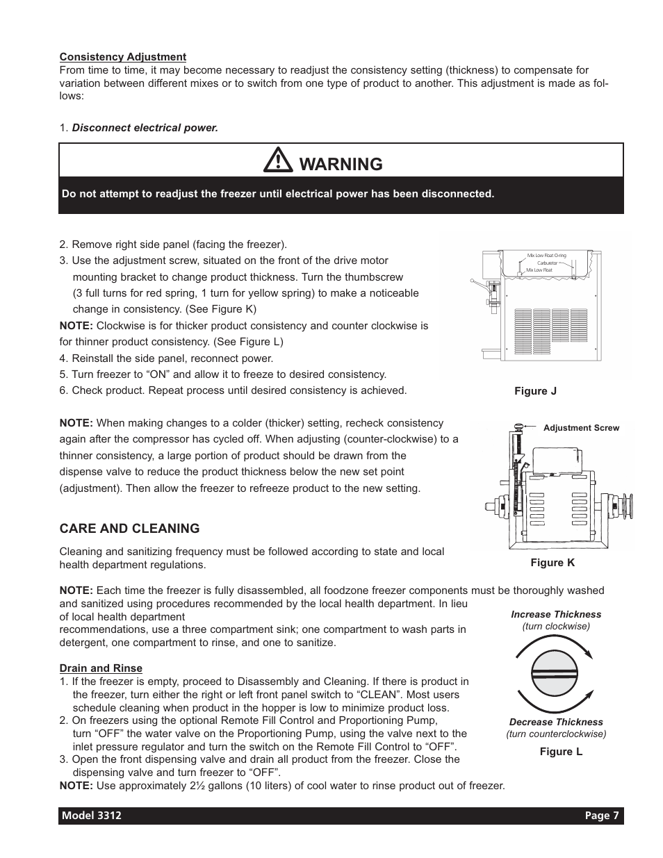 Warning | Grindmaster 3312 User Manual | Page 9 / 36