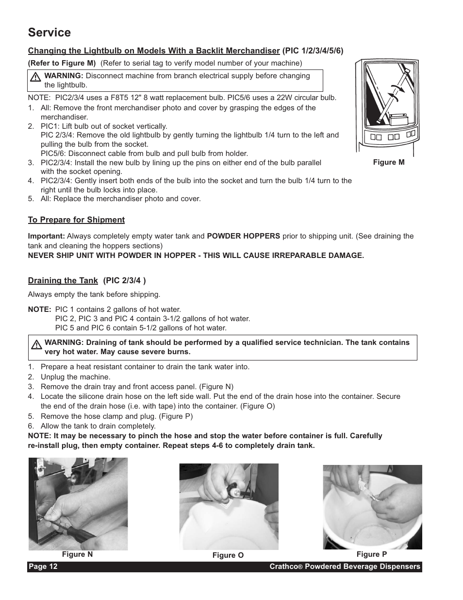 Service | Grindmaster CC-302-20 User Manual | Page 12 / 68