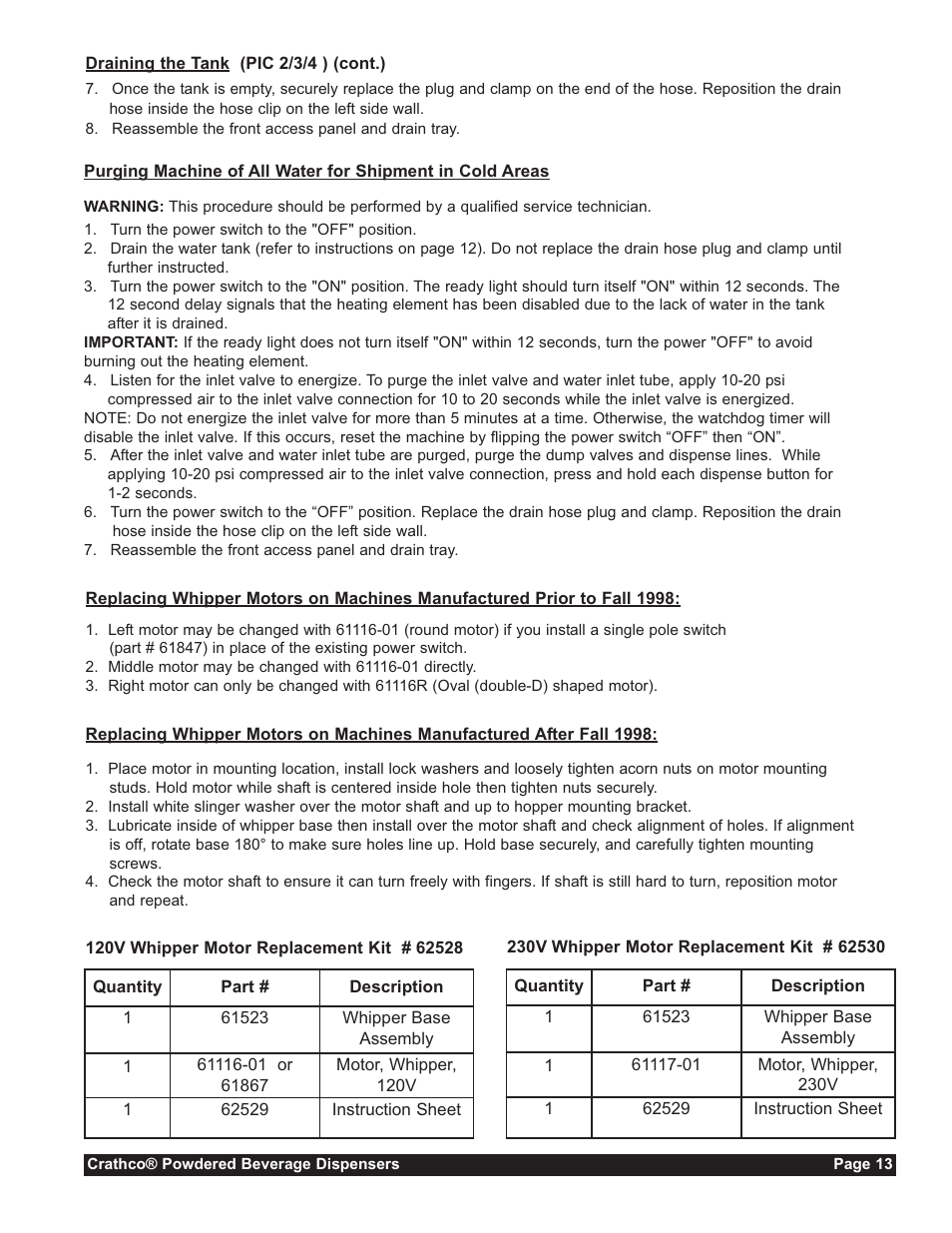 Grindmaster CC-302-20 User Manual | Page 13 / 68