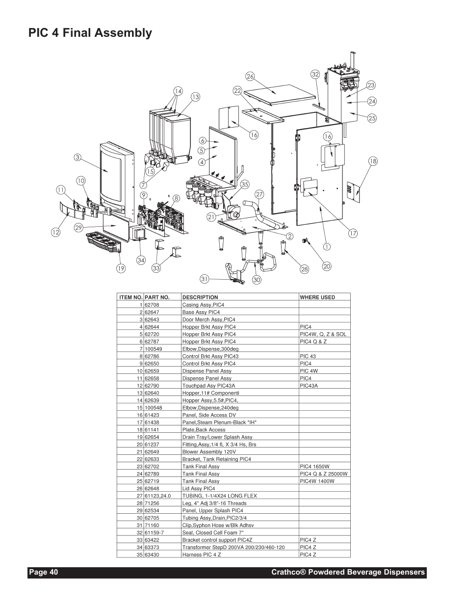 Pic 4 final assembly | Grindmaster CC-302-20 User Manual | Page 40 / 68