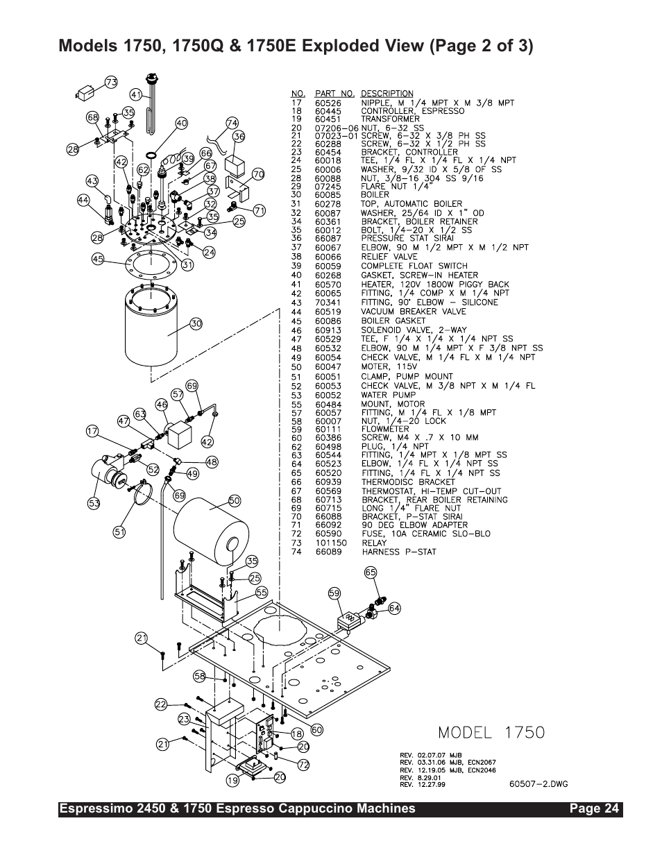 Grindmaster Espressimo 2450 User Manual | Page 25 / 28