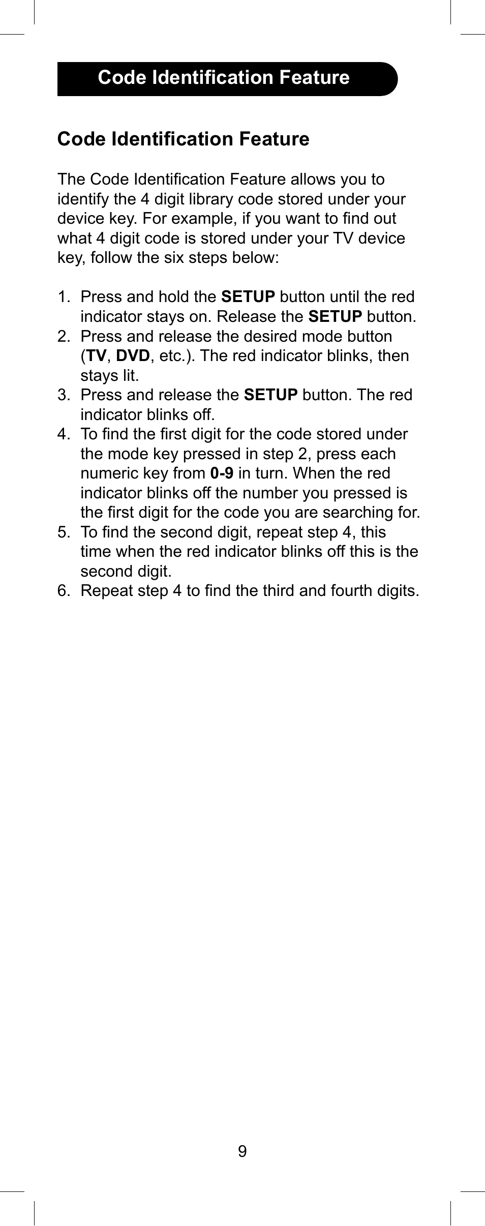 Code identifi cation feature | GE Capital 24959 User Manual | Page 9 / 20
