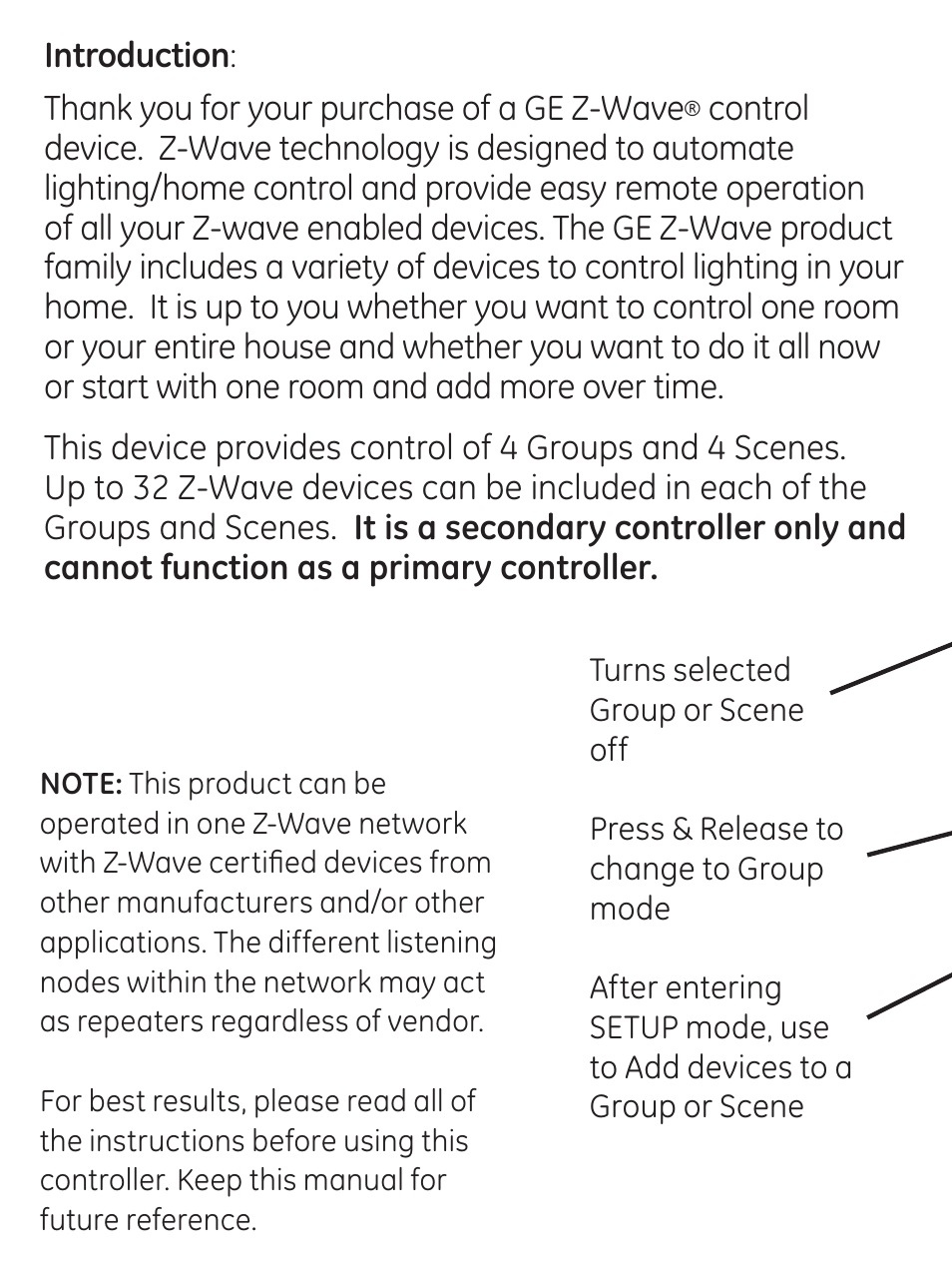 GE 45631 GE Z-Wave Wireless Keypad Controller User Manual | Page 2 / 20