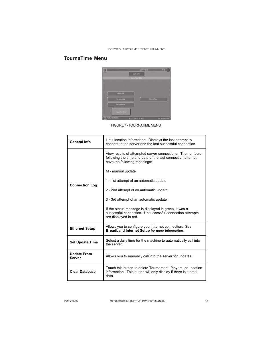 Tournatime menu | GameTime PM0503-08 User Manual | Page 12 / 34