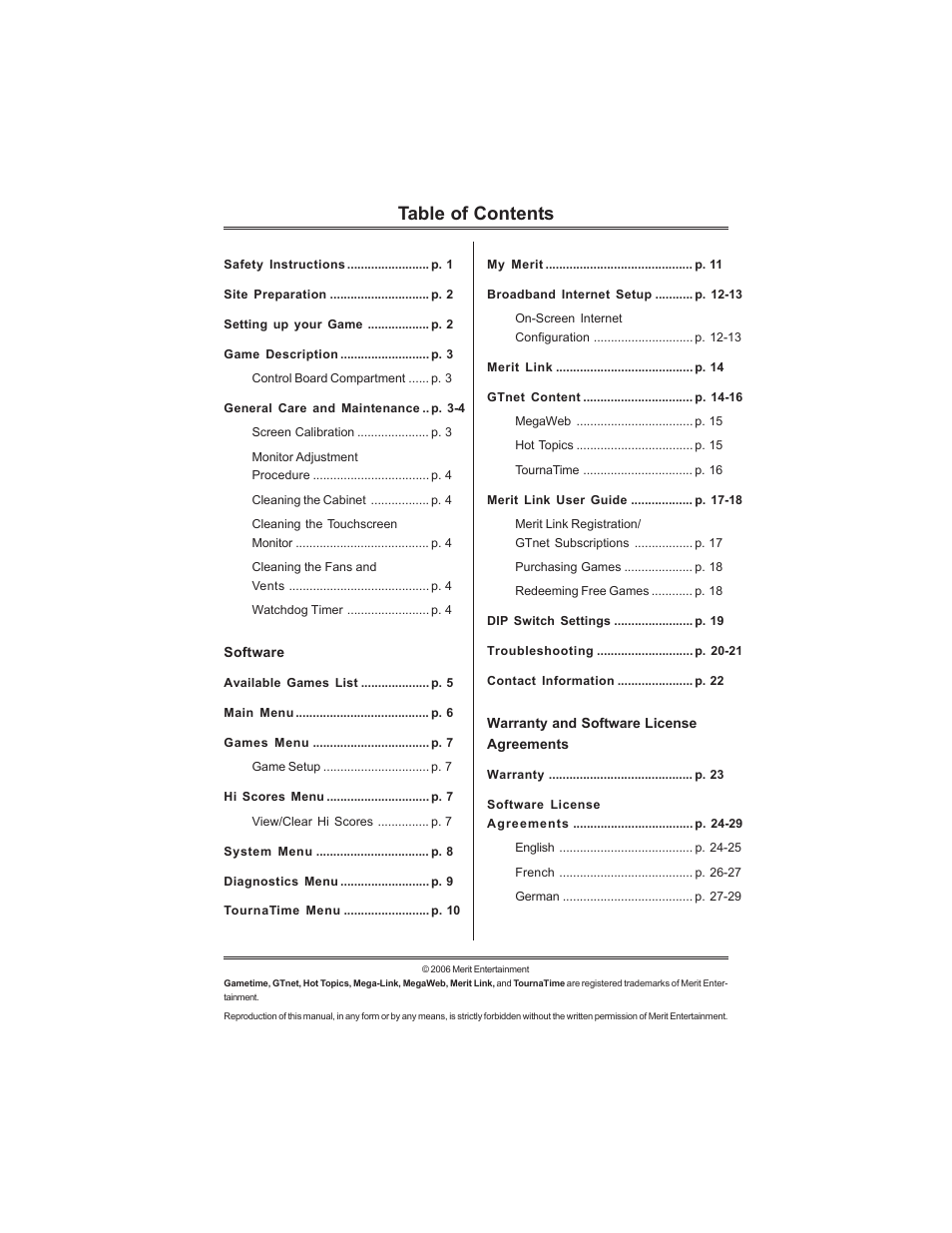 GameTime PM0503-08 User Manual | Page 2 / 34
