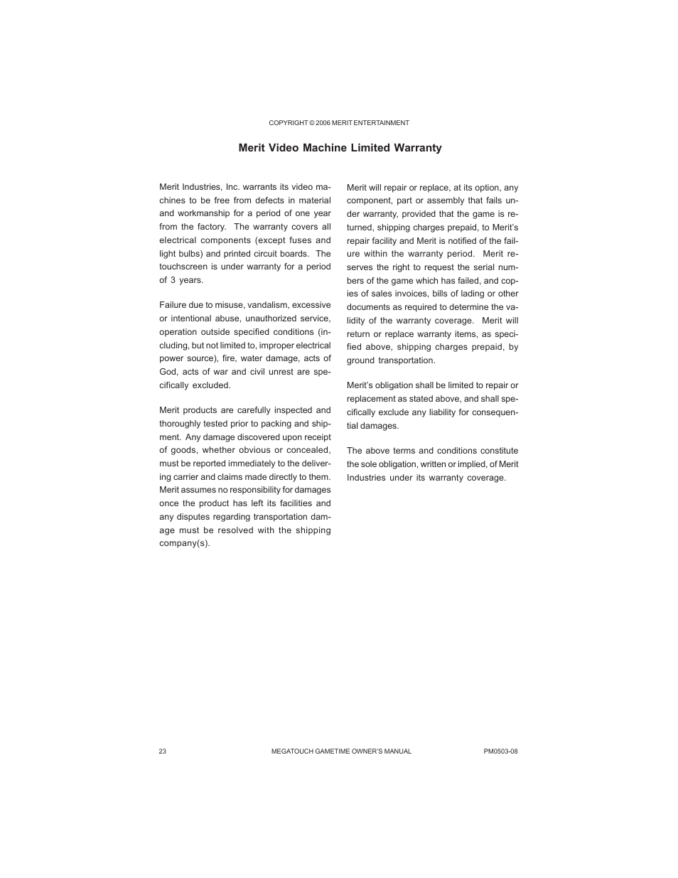 GameTime PM0503-08 User Manual | Page 25 / 34