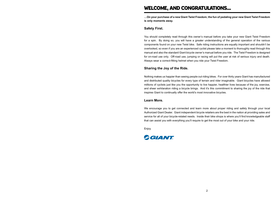 Giant DX User Manual | Page 2 / 11