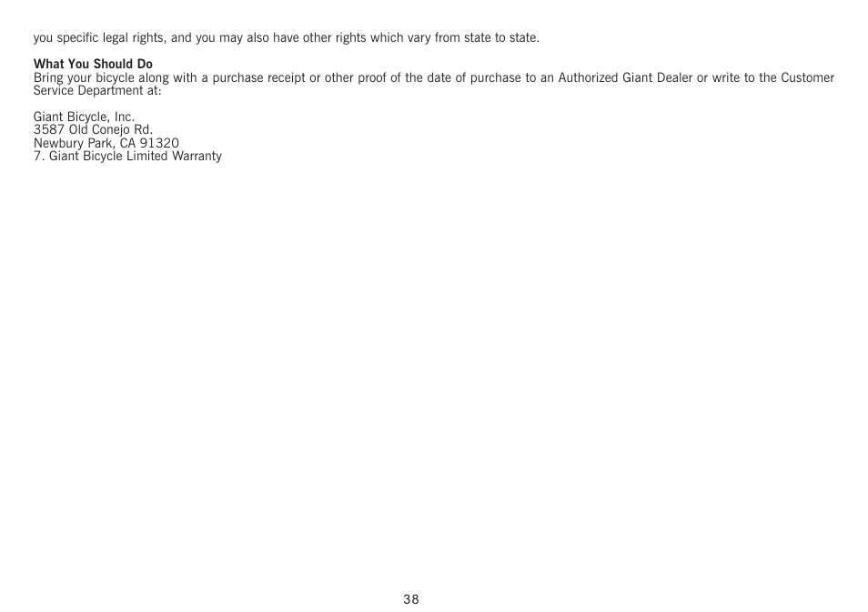 Giant Revive User Manual | Page 39 / 41