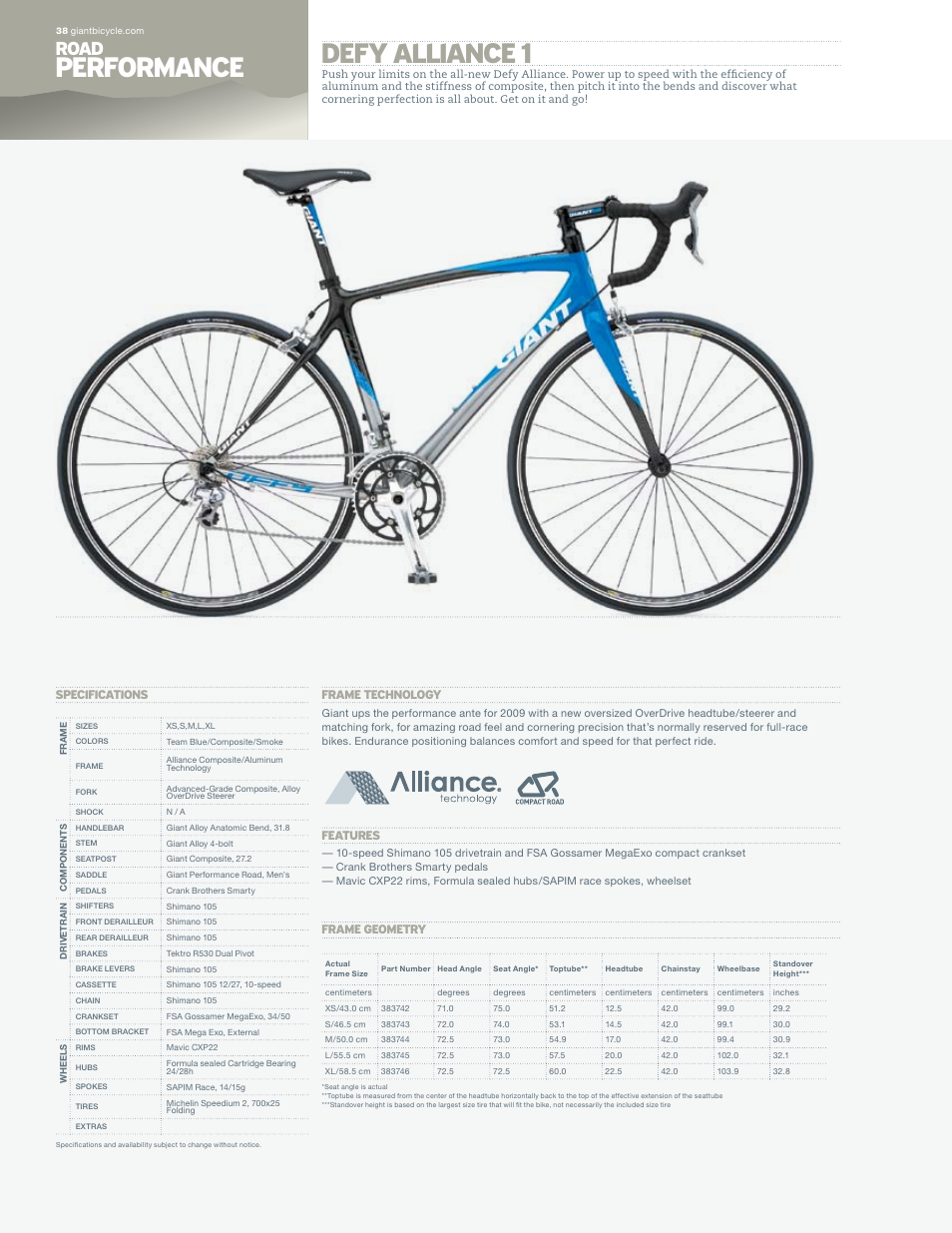 Giant Cycle User Manual | 1 page