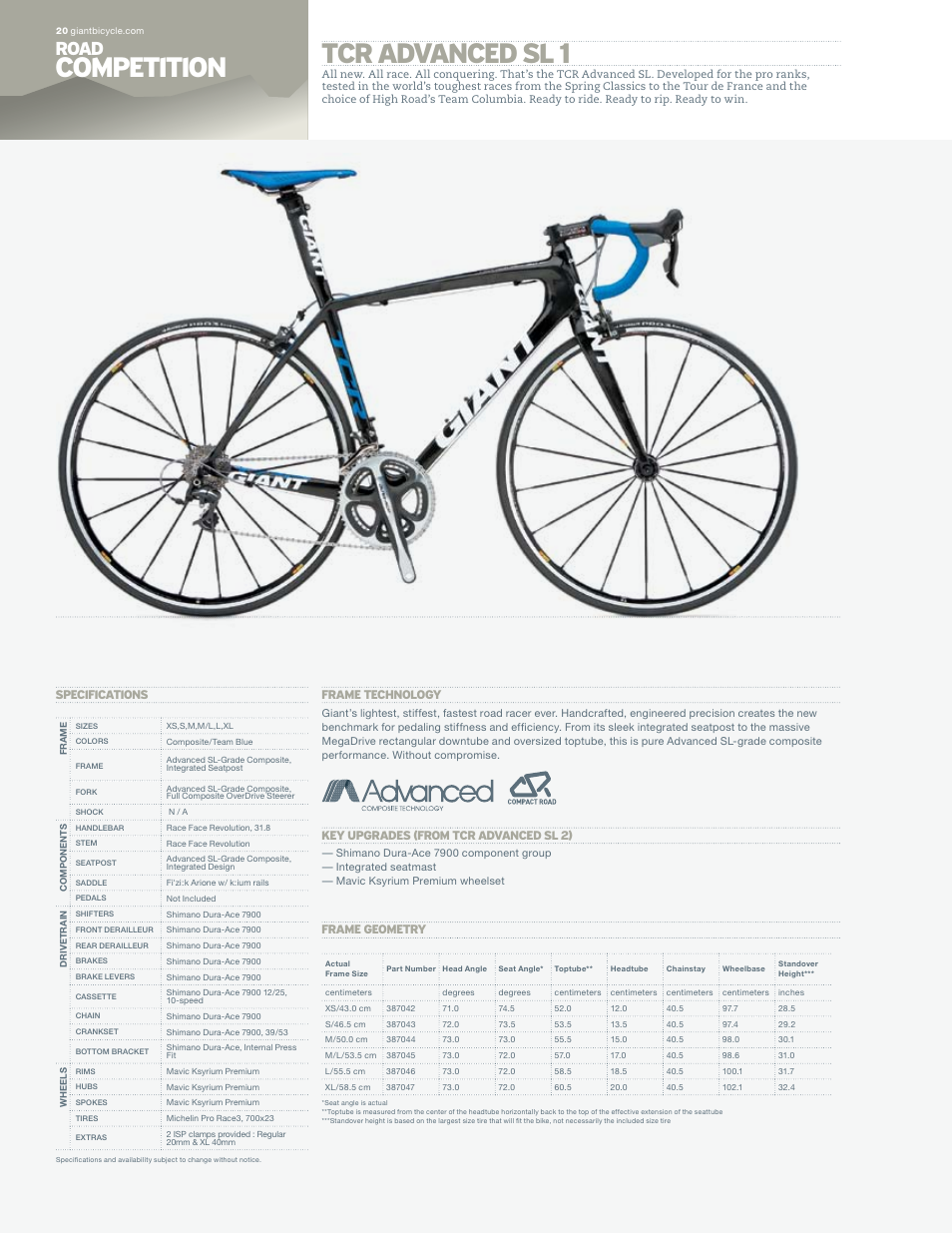 Giant SL 1 User Manual | 1 page