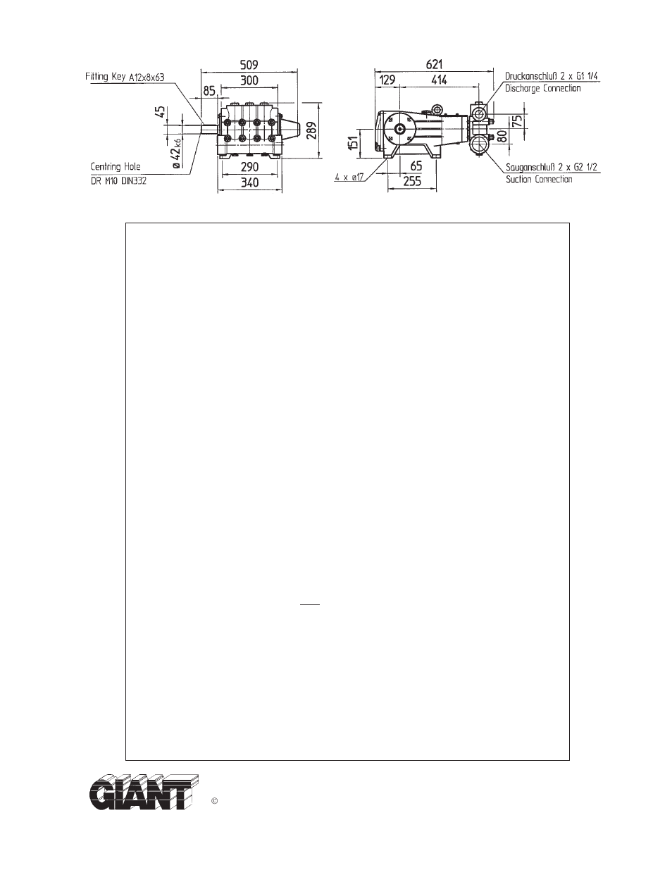 Giant industries limited warranty, Gp6132 dimensions (mm) | Giant GP6132 User Manual | Page 8 / 8