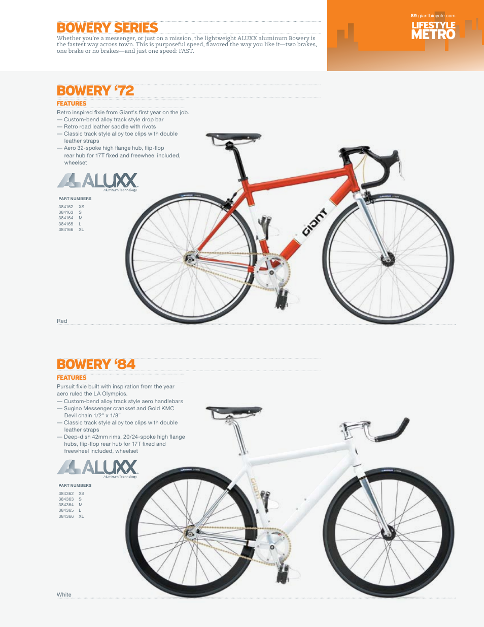 Giant BOWERY 84 User Manual | 1 page