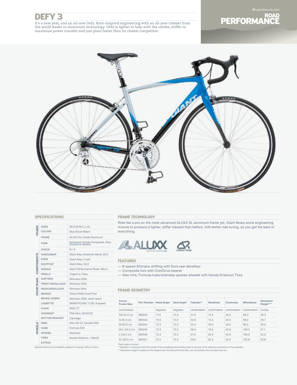 Giant Defy 3 User Manual | 1 page