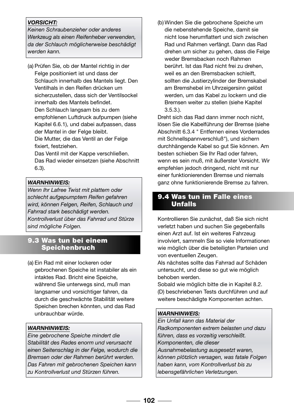 Giant TwisT 2002 Motorized Bicycle User Manual | Page 104 / 148
