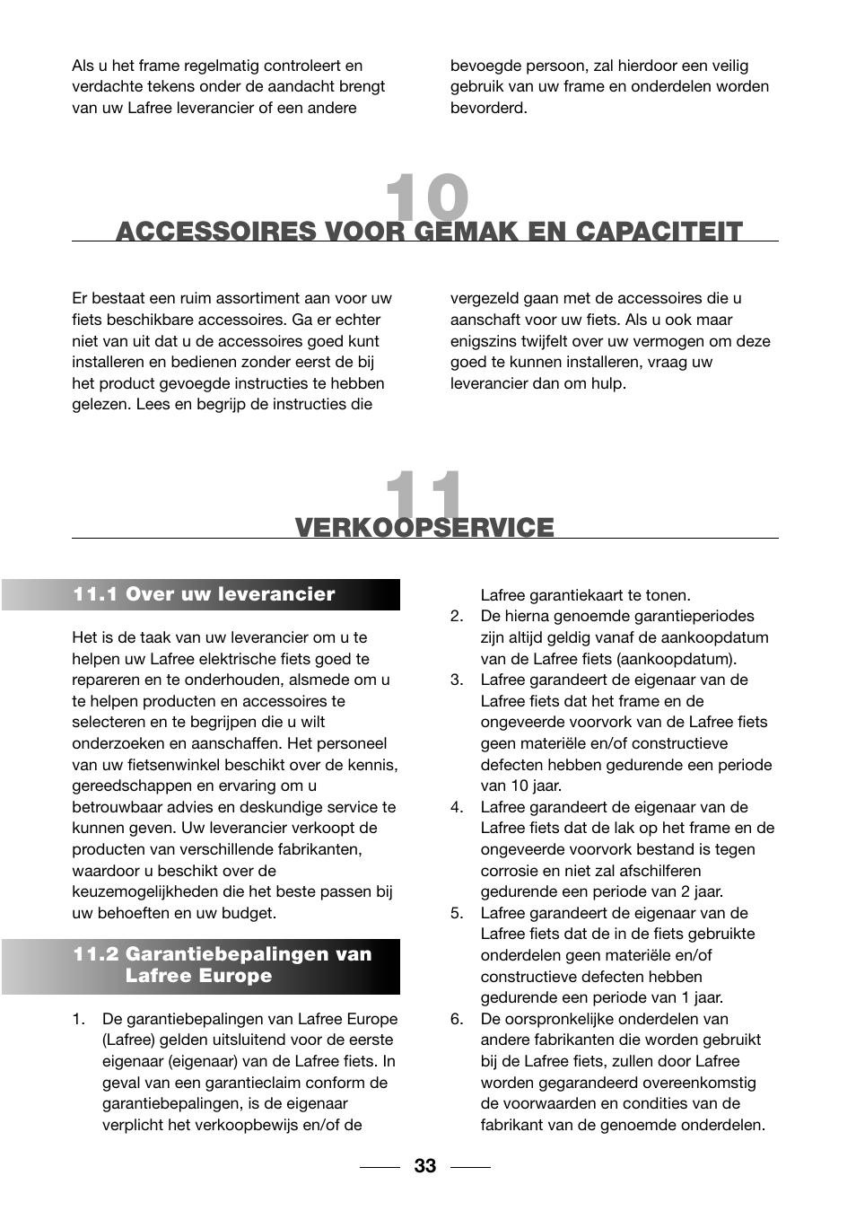 Accessoires voor gemak en capaciteit, Verkoopservice | Giant TwisT 2002 Motorized Bicycle User Manual | Page 35 / 148