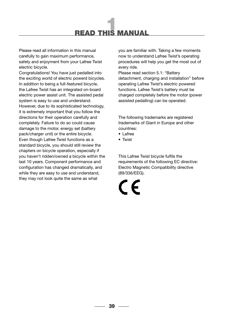 Giant TwisT 2002 Motorized Bicycle User Manual | Page 41 / 148